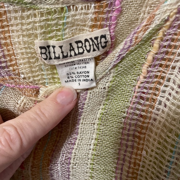 Boho chic Bilabong Multicolor Striped Women Top - Picture 2 of 3